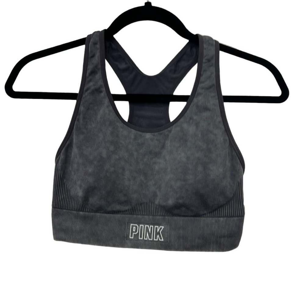 Victoria's Secret Pink gray racerback sports bra  Size:‎ S